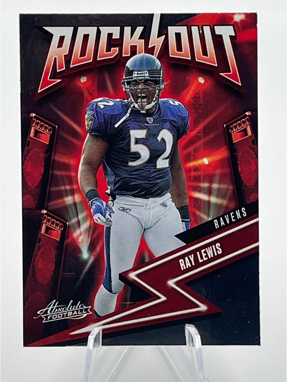 Ray Lewis Rock Out Insert 2023 Panini Absolute Football #16 NFL Baltimore Ravens - Picture 1 of 2